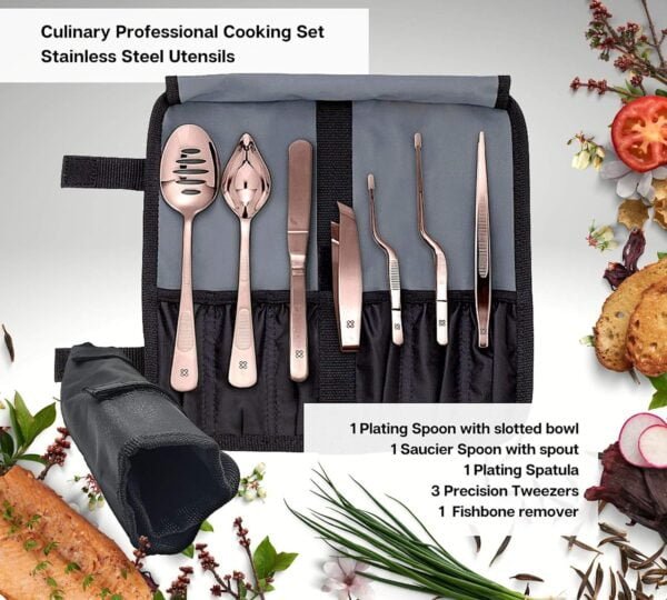 Kit Emplatado Chef DOJA Barcelona | 7 Utensilios Cocina Profesional en Cobre