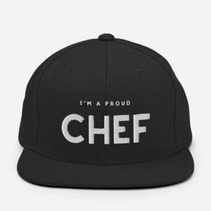 Gorra para Cocineros Snapback I'm a Proud Chef Negro