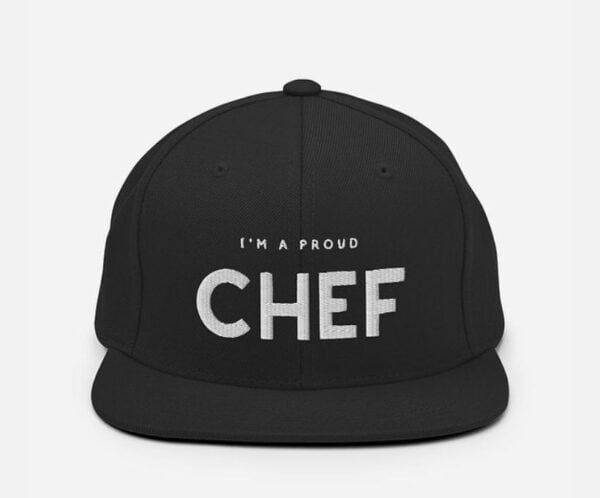 Gorra para Cocineros Snapback I'm a Proud Chef Negro