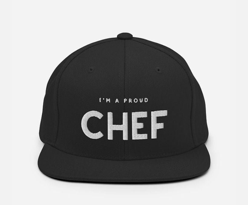 Gorra para Cocineros Snapback I'm a Proud Chef Negro