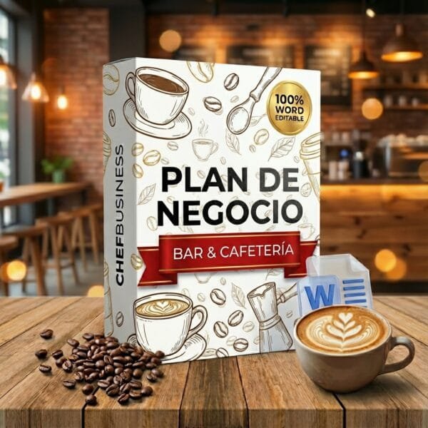 El Plan de Negocio para Bar y Cafetería que te ahorra 80 horas de trabajo y convence a los inversores.