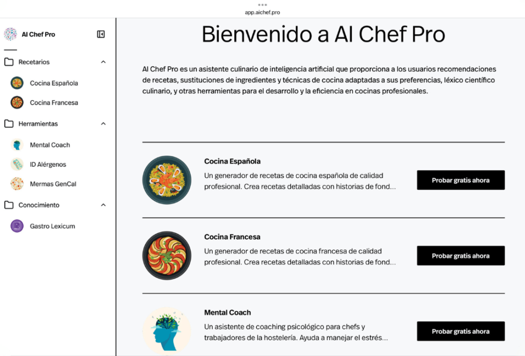 AI Chef Pro - Asistente Culinaria impulsado por inteligencia artificial