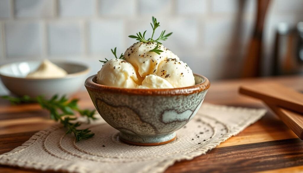 Helado de parmesano
