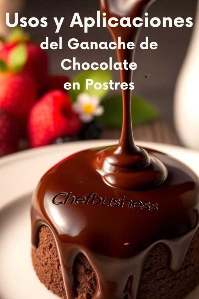 Receta de Ganache de Chocolate - Aplicaciones en postres