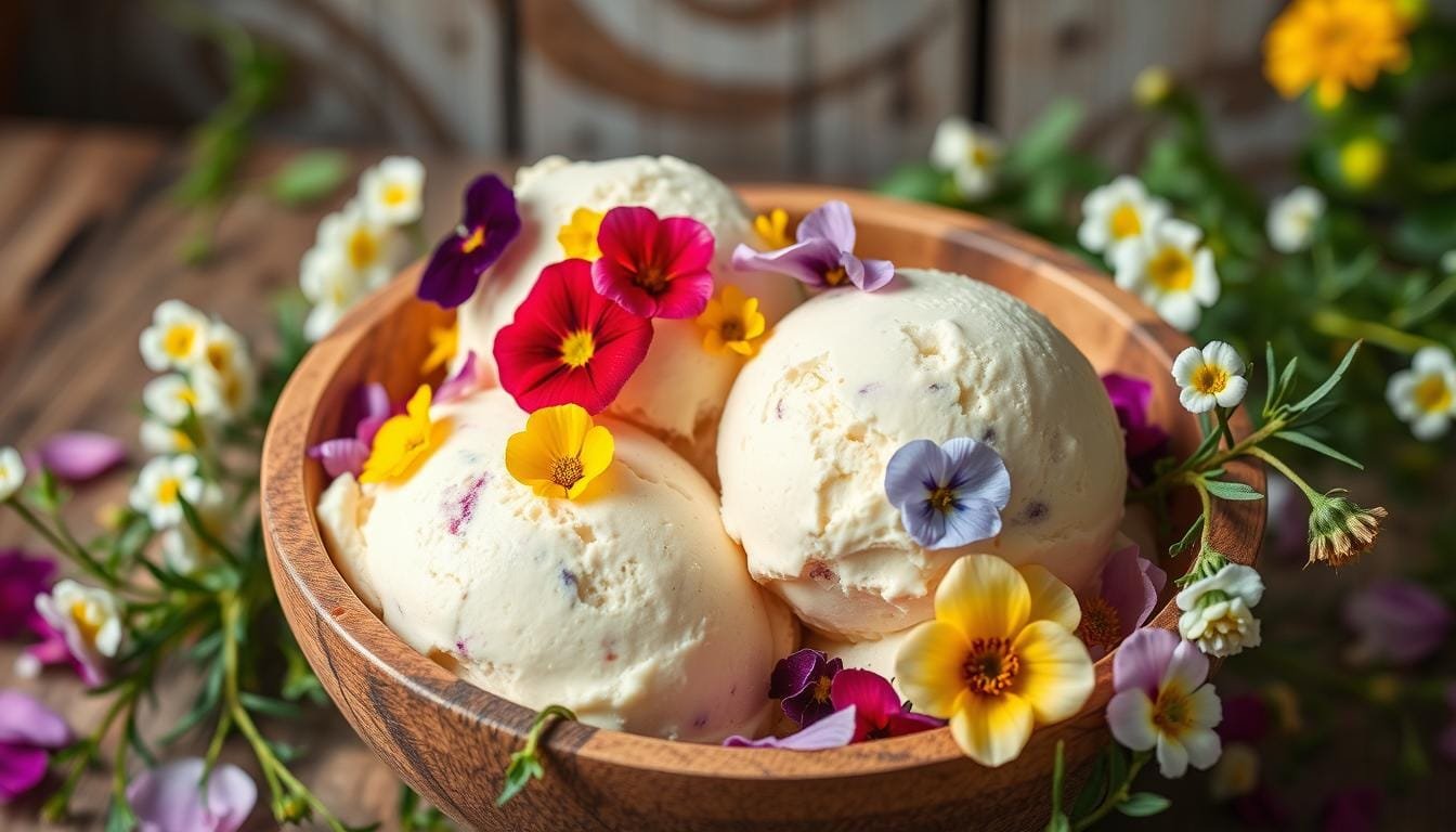 Helado de flores