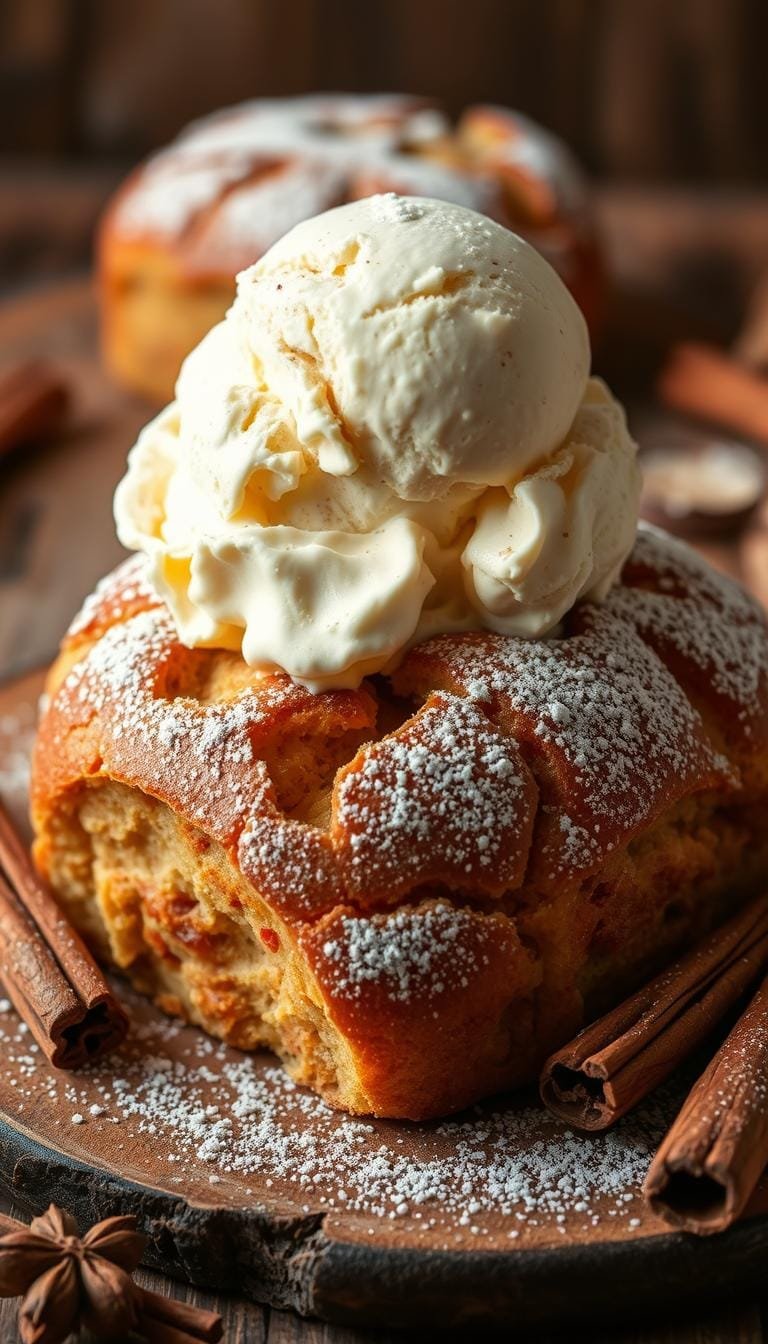 Helado de pan de especias