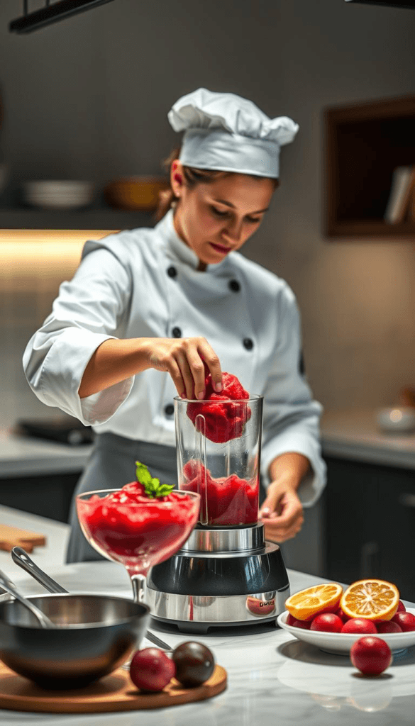 Preparación de sorbete