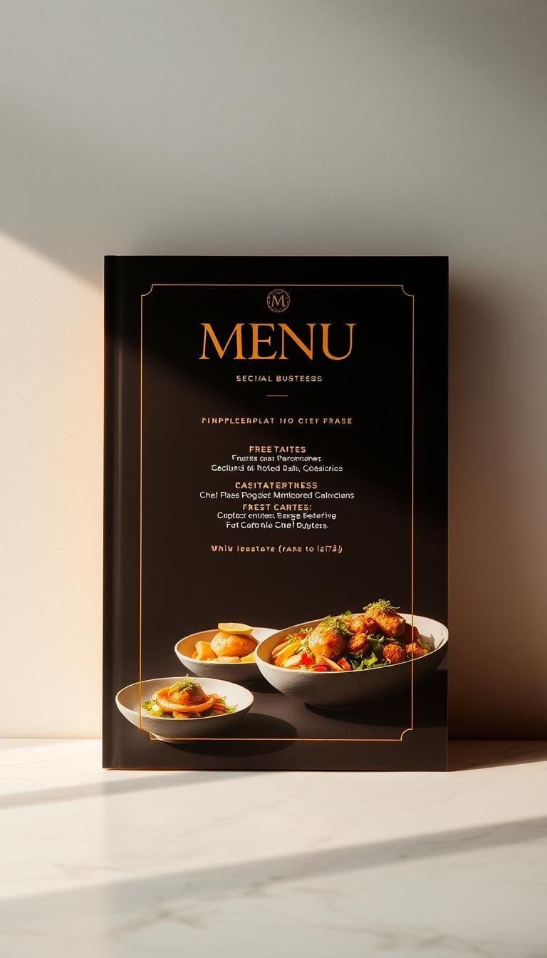 diseño innovador de menú