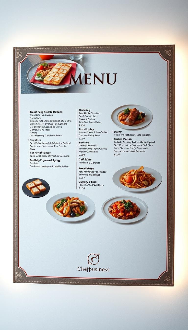 diseño visual del menú diseño visual del menú