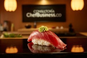 Nigiri de atún en restaurante japonés Madrid - Consultoría ChefBusiness.co