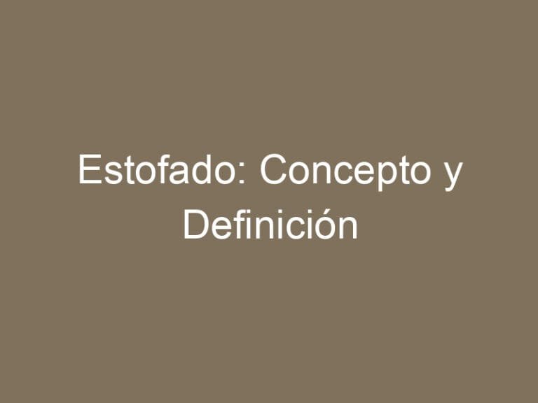 Estofado: Concepto y Definición