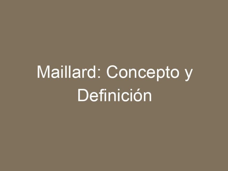 Maillard: Concepto y Definición