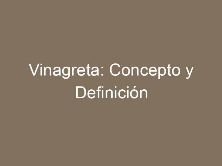 Vinagreta: Concepto y Definición