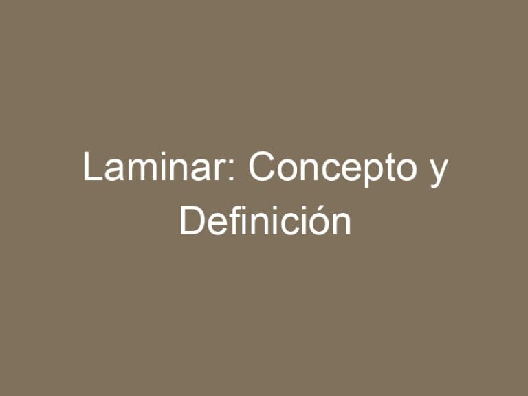 Laminar: Concepto y Definición