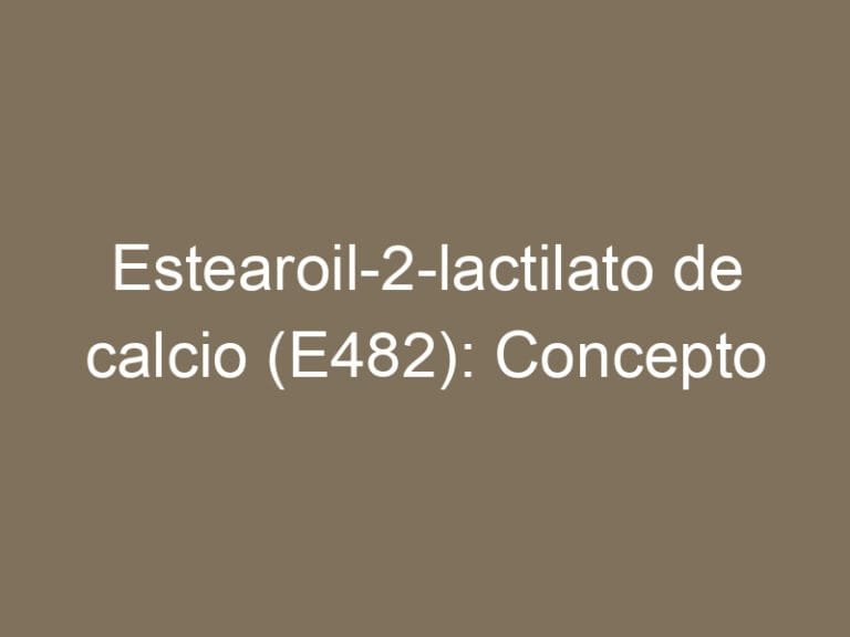 Estearoil-2-lactilato de calcio (E482): Concepto y Definición