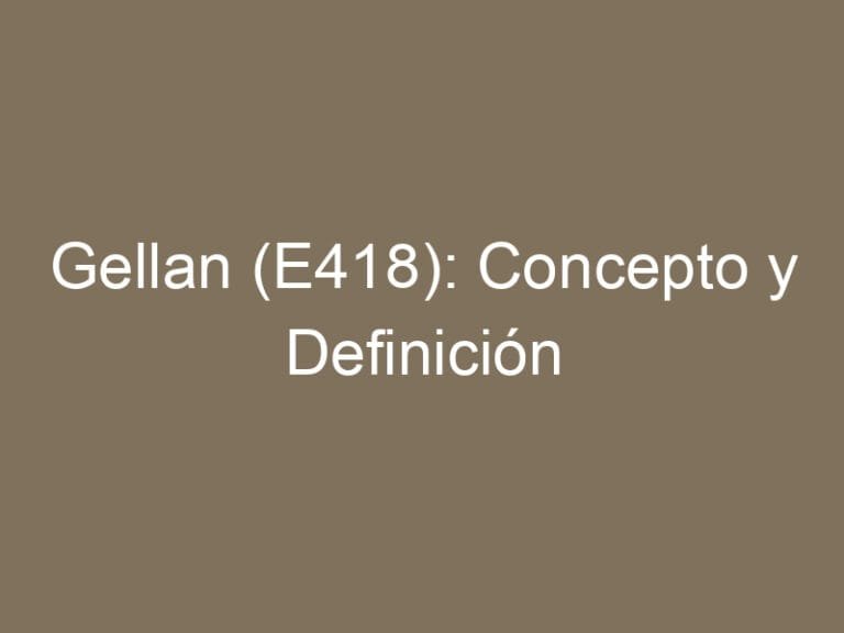 Gellan (E418): Concepto y Definición