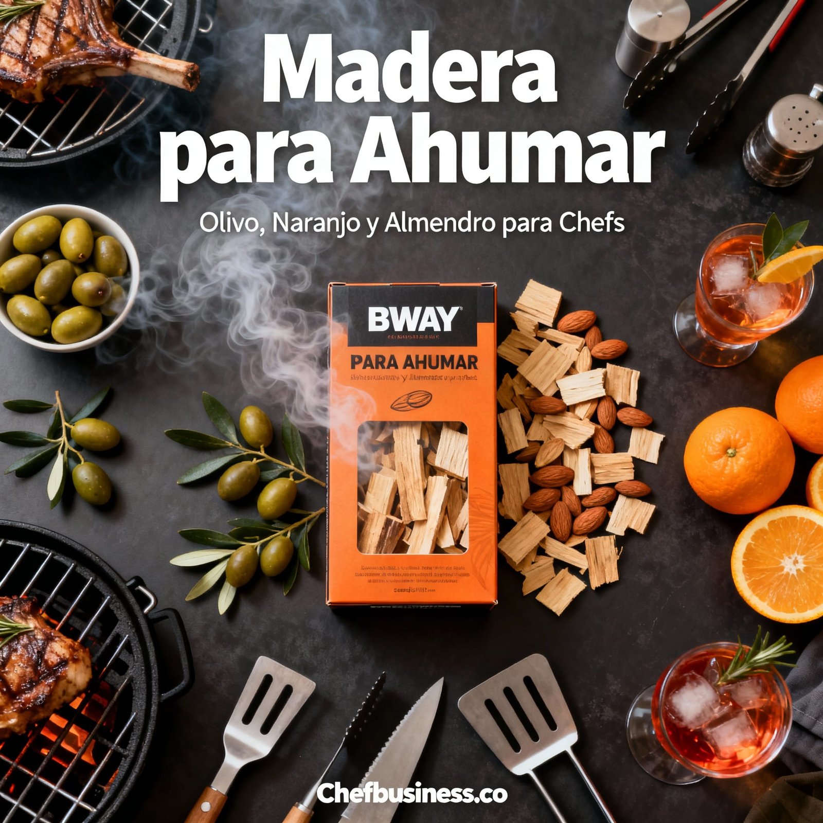 BWAY Madera para Ahumador de Alimentos Profesional