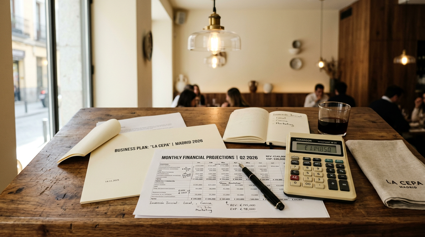 Plan financiero de inversión para restaurante en Madrid